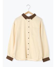 Samansa Mos2 | ネルクレリックレギュラーカラーシャツ(シャツ/ブラウス)