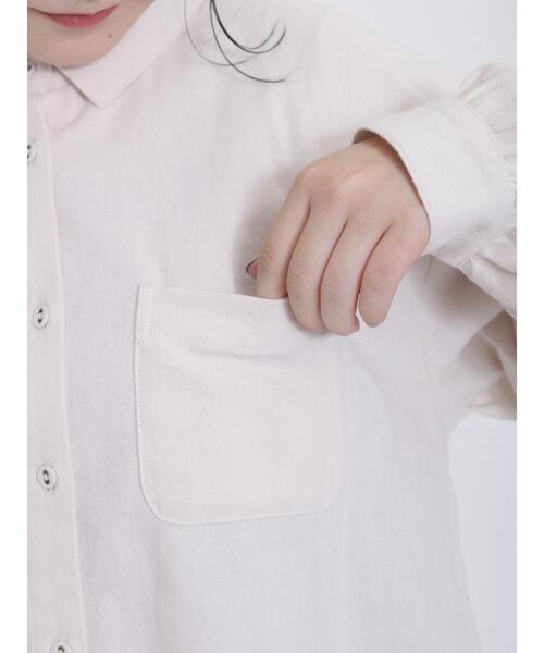 Samansa Mos2(サマンサ モスモス)の「ネルクレリックレギュラーカラーシャツ(シャツ/ブラウス・レディース・オフホワイト/ブラウン/チャコールグレー/キナリ・F)」の22枚目の写真