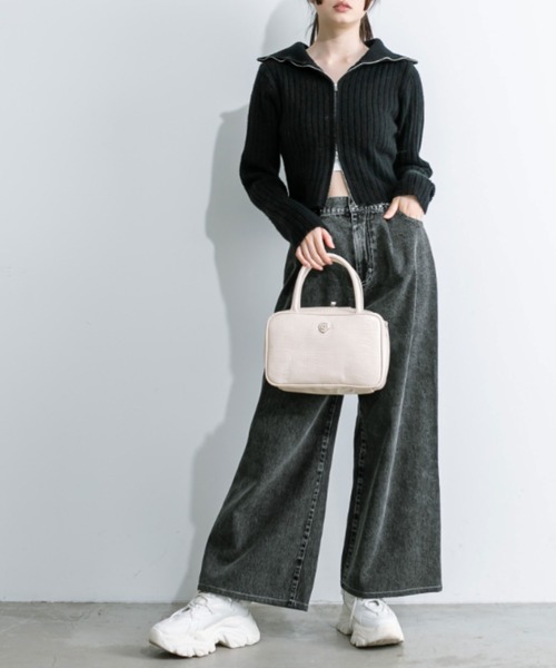 OLIVE des OLIVE（オリーブデオリーブ）の「ハートエンブレム付きボストンバッグ　1032120170（ショルダーバッグ・レディース・ブラック/サックスブルー/アイボリー・FREE）」の11枚目の写真