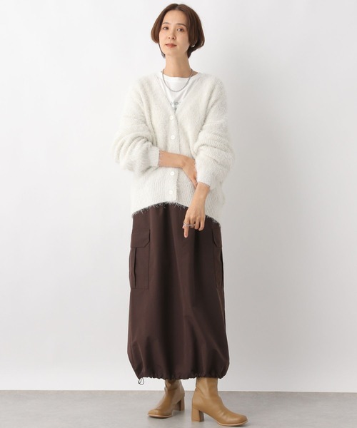 LEPSIM(レプシィム)の「5ゲージラメフェザーカーディガン 980542(ニット/セーター・レディース・ネイビー/オフホワイト/ライトグレー・FREE)」の6枚目の写真