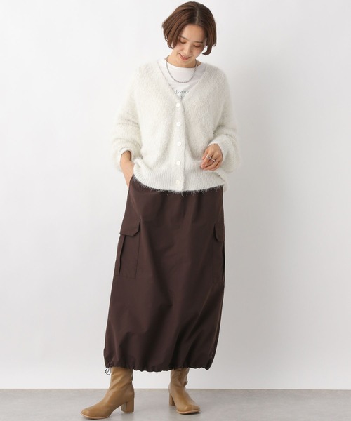 LEPSIM(レプシィム)の「5ゲージラメフェザーカーディガン 980542(ニット/セーター・レディース・ネイビー/オフホワイト/ライトグレー・FREE)」の8枚目の写真