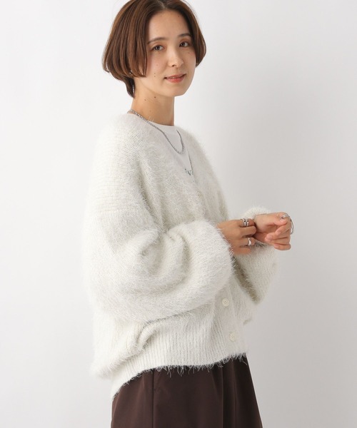 ★ 即購入歓迎  みぃ 様　44 デュベティカ黒♡グレージュ ラメ★XL 2XL セール】プリーツラメシアーカーデ（カーディガン/ボレロ）｜jouetie