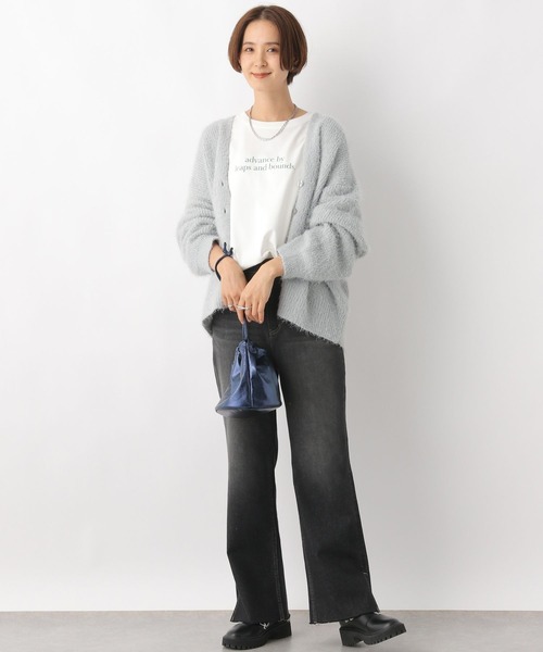 LEPSIM(レプシィム)の「5ゲージラメフェザーカーディガン 980542(ニット/セーター・レディース・ネイビー/オフホワイト/ライトグレー・FREE)」の10枚目の写真