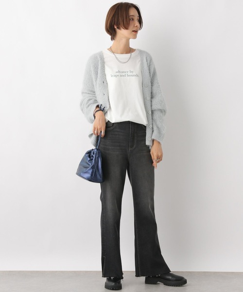 LEPSIM(レプシィム)の「5ゲージラメフェザーカーディガン 980542(ニット/セーター・レディース・ネイビー/オフホワイト/ライトグレー・FREE)」の12枚目の写真