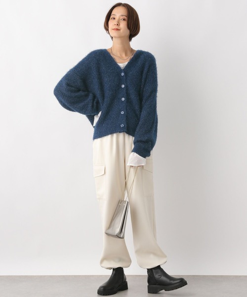 LEPSIM(レプシィム)の「5ゲージラメフェザーカーディガン 980542(ニット/セーター・レディース・ネイビー/オフホワイト/ライトグレー・FREE)」の16枚目の写真