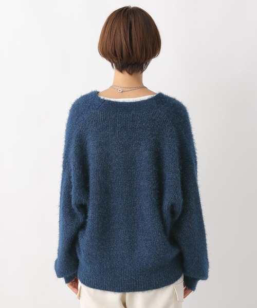 LEPSIM(レプシィム)の「5ゲージラメフェザーカーディガン 980542(ニット/セーター・レディース・ネイビー/オフホワイト/ライトグレー・FREE)」の19枚目の写真