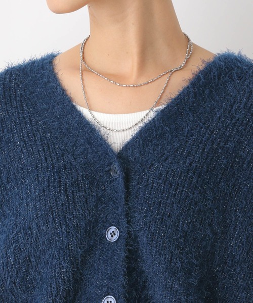 LEPSIM(レプシィム)の「5ゲージラメフェザーカーディガン 980542(ニット/セーター・レディース・ネイビー/オフホワイト/ライトグレー・FREE)」の20枚目の写真