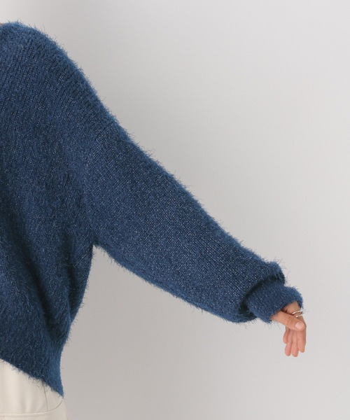 LEPSIM(レプシィム)の「5ゲージラメフェザーカーディガン 980542(ニット/セーター・レディース・ネイビー/オフホワイト/ライトグレー・FREE)」の21枚目の写真
