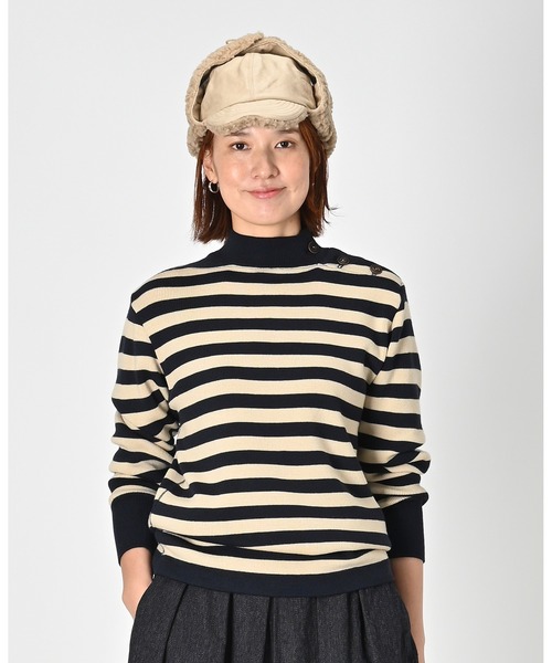 45R（フォーティファイブアール）の「USモーボーダーの908オーシャンネック（ニット/セーター・レディース・ネイビー系1/ネイビー系2・X-SMALL/SMALL/MEDIUM/LARGE）」の4枚目の写真