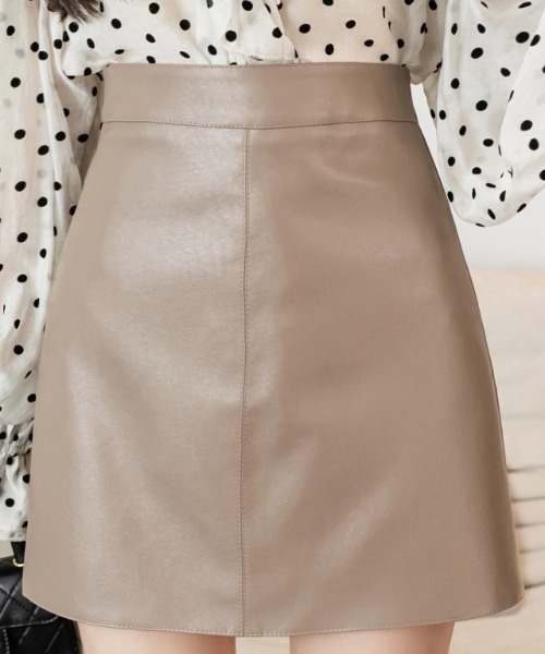 Burner（バーナー）の「【OKUOKU　0909】PUレザー　タイトスカート oku-skirt-680658092303-17 U（スカート・レディース・アイボリー/グリーン/ブラック/ダークブラウン・S/L/M/XL）」の8枚目の写真