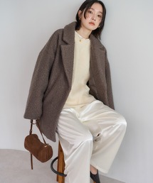 Bonjour Sagan | フェイクリングウールテーラーミドルコート(ピーコート)