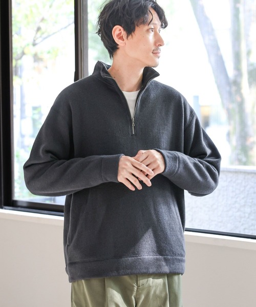 GLOBAL WORK(グローバルワーク)の「あったかインナーSET/ハーフジップ/982524(Tシャツ/カットソー・メンズ・ライトグレー/チャコールグレー・LARGE/SMALL/MEDIUM/X-LARGE)」の2枚目の写真