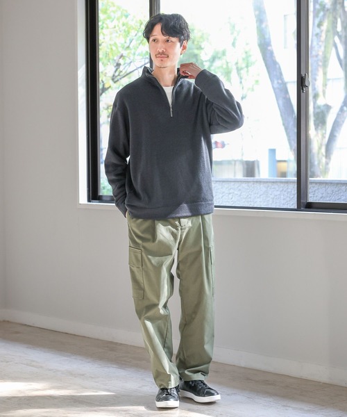 GLOBAL WORK(グローバルワーク)の「あったかインナーSET/ハーフジップ/982524(Tシャツ/カットソー・メンズ・ライトグレー/チャコールグレー・LARGE/SMALL/MEDIUM/X-LARGE)」の4枚目の写真