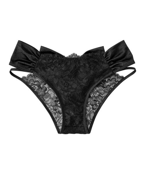 エメフィール　リッチレース　サテン　ブラ　ショーツ　Tバック　紐 エメフィール リッチレース サテン ブラ ショーツ Tバック 紐