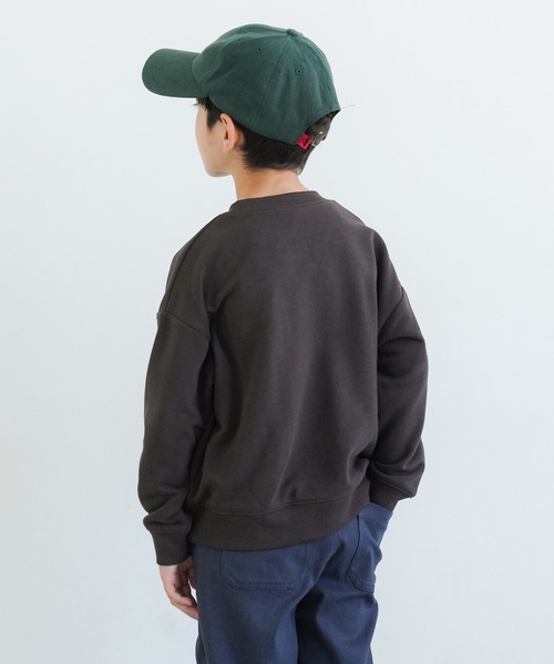 coca（coca）（コカ）の「キッズ　ベアー刺繍スウェット（スウェット・キッズ・グリーン/チャコール・110/130/120/140）」の10枚目の写真