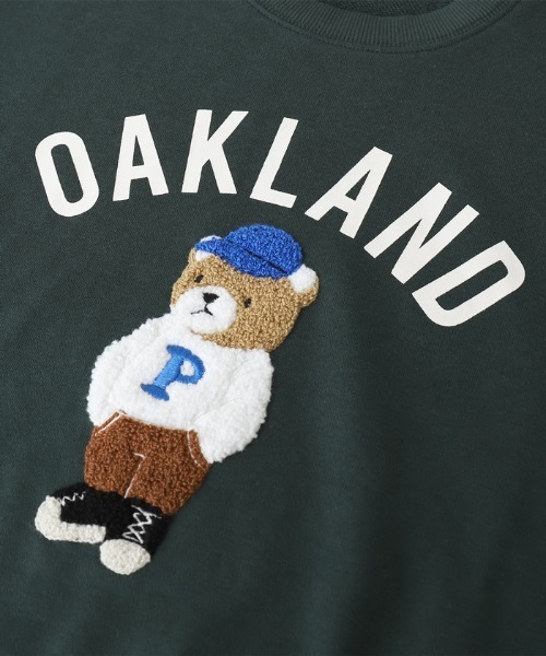 coca（coca）（コカ）の「キッズ　ベアー刺繍スウェット（スウェット・キッズ・グリーン/チャコール・110/130/120/140）」の11枚目の写真