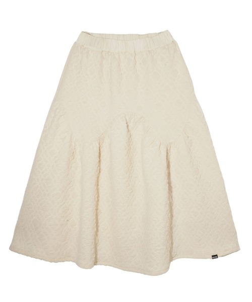 MILKFED.（ミルクフェド）の「TULLE JACQUARD GATHERED SKIRT（スカート・レディース・オフホワイト/ブラック・ONE SIZE）」の2枚目の写真