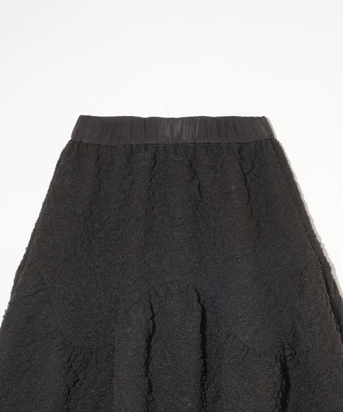 MILKFED.（ミルクフェド）の「TULLE JACQUARD GATHERED SKIRT（スカート・レディース・オフホワイト/ブラック・ONE SIZE）」の8枚目の写真