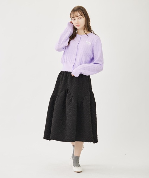 MILKFED.（ミルクフェド）の「TULLE JACQUARD GATHERED SKIRT（スカート・レディース・オフホワイト/ブラック・ONE SIZE）」の5枚目の写真