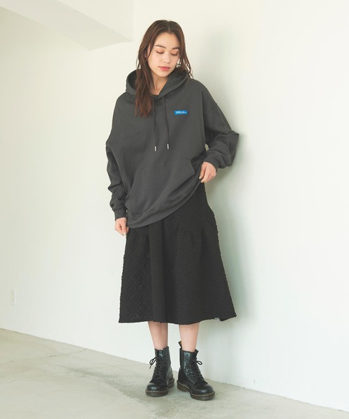 MILKFED.（ミルクフェド）の「TULLE JACQUARD GATHERED SKIRT（スカート・レディース・オフホワイト/ブラック・ONE SIZE）」の13枚目の写真