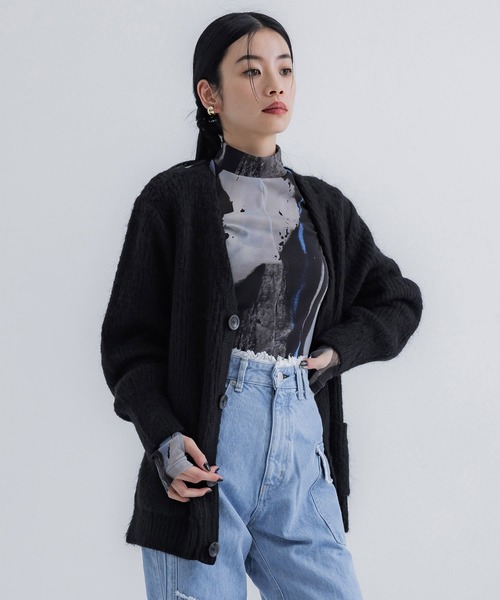 UNITED TOKYO（ユナイテッドトウキョウ）の「【ZOZO限定】ヘクモヘヤカーディガン（カーディガン/ボレロ・レディース・レッド/ダークグリーン/ブラック・FREE）」の7枚目の写真