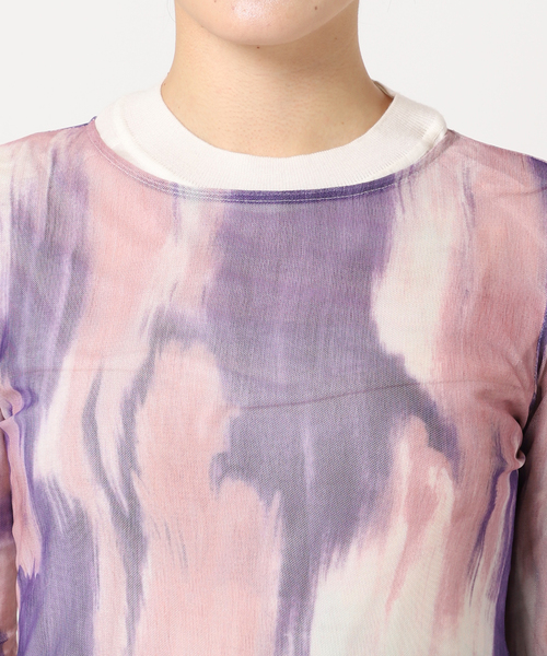 CITYSHOP(シティーショップ)の「PATTERN SHEER CUT:カットソー(Tシャツ/カットソー・レディース・パープル/ブルー系その他・FREE)」の10枚目の写真
