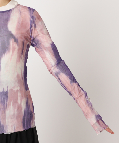 CITYSHOP(シティーショップ)の「PATTERN SHEER CUT:カットソー(Tシャツ/カットソー・レディース・パープル/ブルー系その他・FREE)」の11枚目の写真