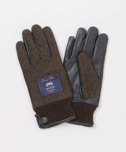 URBAN RESEARCH DOORS（アーバンリサーチドアーズ）の「MOONツイードレザーグローブ（手袋・メンズ・グリーン/ネイビー/ブラウン系その他/チャコールグレー・-）」の8枚目の写真