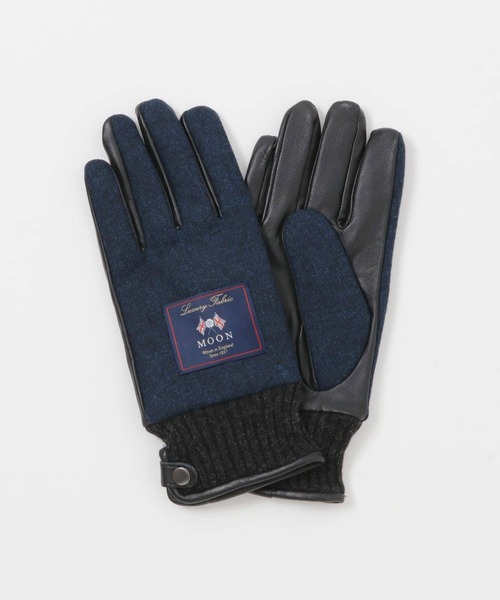 URBAN RESEARCH DOORS（アーバンリサーチドアーズ）の「MOONツイードレザーグローブ（手袋・メンズ・グリーン/ネイビー/ブラウン系その他/チャコールグレー・-）」の11枚目の写真