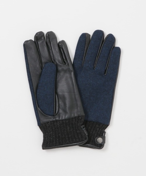 URBAN RESEARCH DOORS（アーバンリサーチドアーズ）の「MOONツイードレザーグローブ（手袋・メンズ・グリーン/ネイビー/ブラウン系その他/チャコールグレー・-）」の12枚目の写真