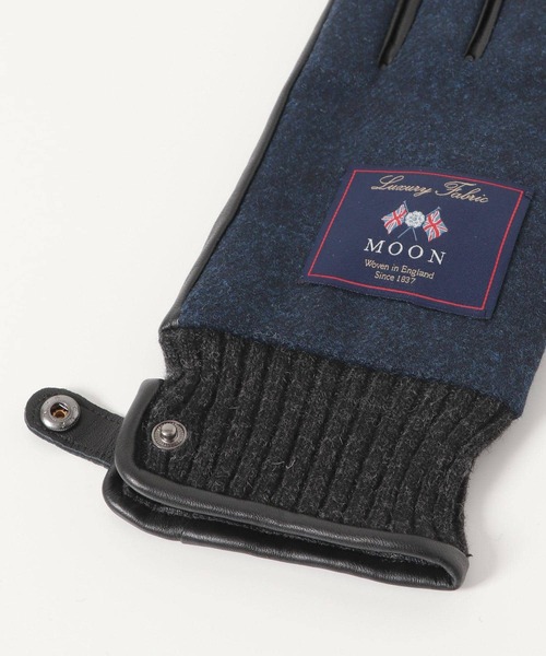 URBAN RESEARCH DOORS（アーバンリサーチドアーズ）の「MOONツイードレザーグローブ（手袋・メンズ・グリーン/ネイビー/ブラウン系その他/チャコールグレー・-）」の14枚目の写真