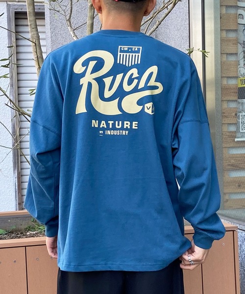 RVCA(ルーカ)の「【ムラサキスポーツ別注】RVCA/ルーカ ロンTEE 中厚手 ボックスシルエット BE041-P06(Tシャツ/カットソー・メンズ・ブルーグレー/ホワイト/ブラック・S/L/M)」の3枚目の写真