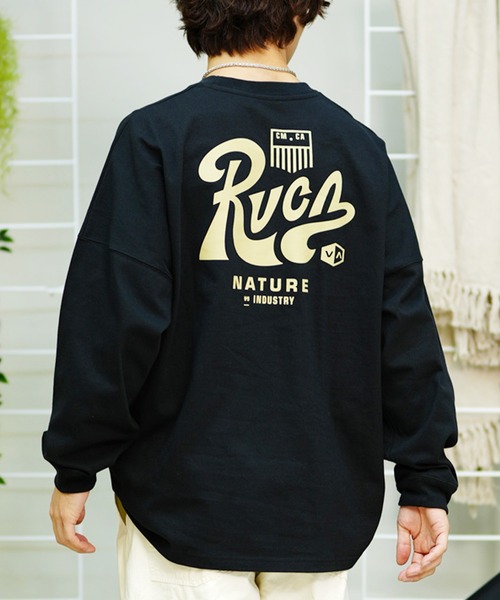 RVCA(ルーカ)の「【ムラサキスポーツ別注】RVCA/ルーカ ロンTEE 中厚手 ボックスシルエット BE041-P06(Tシャツ/カットソー・メンズ・ブルーグレー/ホワイト/ブラック・S/L/M)」の1枚目の写真