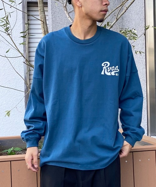 RVCA(ルーカ)の「【ムラサキスポーツ別注】RVCA/ルーカ ロンTEE 中厚手 ボックスシルエット BE041-P06(Tシャツ/カットソー・メンズ・ブルーグレー/ホワイト/ブラック・S/L/M)」の4枚目の写真