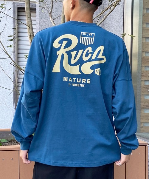 RVCA(ルーカ)の「【ムラサキスポーツ別注】RVCA/ルーカ ロンTEE 中厚手 ボックスシルエット BE041-P06(Tシャツ/カットソー・メンズ・ブルーグレー/ホワイト/ブラック・S/L/M)」の6枚目の写真