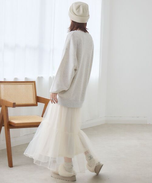 RETRO GIRL(レトロガール)の「チュールレイヤードSK(スカート・レディース・ブラック/レオパード/ライトグレー/ナチュラル・FREE)」の11枚目の写真