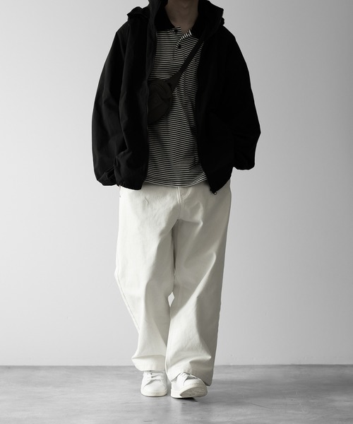 RUUBON（ルーボン）の「【RUUBON】heavy cotton buggy denim pants / ヘビーコットン バギー デニムパンツ（デニムパンツ・メンズ・オフホワイト/ブラック・L/M/S）」の7枚目の写真