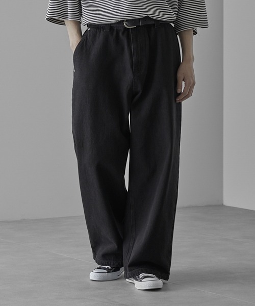 パンツ 6crayon buggy pants RUUBON ジーンズ 「RUUBON」heavy cotton buggy denim pants