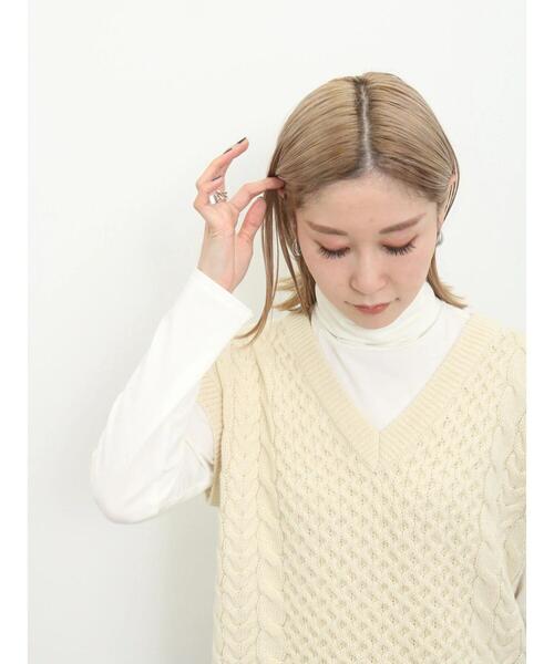 AURALEE ウール ケーブル ニット ベスト ホワイト AURALEE ウール ケーブル ニット ベスト ホワイト