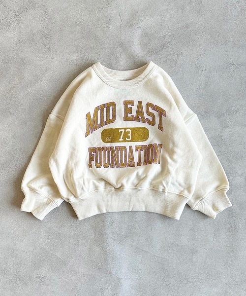 Life Support Products（ライフサポートプロダクツ）の「カレッジスウェット（80～150cm）（スウェット・キッズ・オフホワイト/オレンジ/エメラルド/グリーン/杢グレー/チャコール・100/110/120/130/90/95/140/150/80）」の7枚目の写真