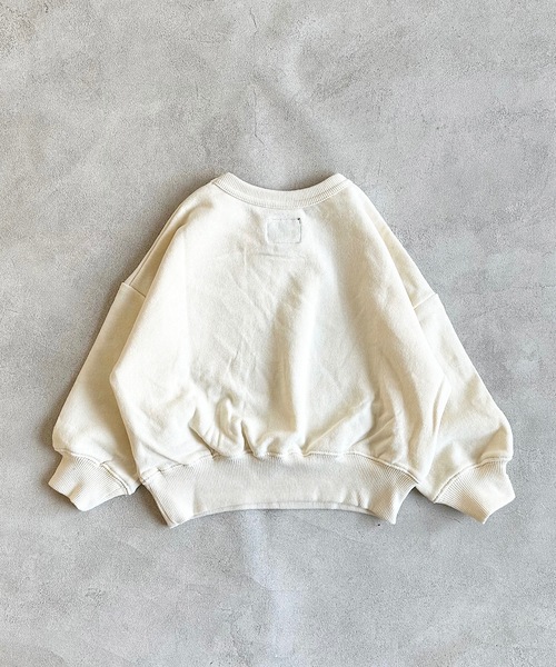 Life Support Products（ライフサポートプロダクツ）の「カレッジスウェット（80～150cm）（スウェット・キッズ・オフホワイト/オレンジ/エメラルド/グリーン/杢グレー/チャコール・100/110/120/130/90/95/140/150/80）」の8枚目の写真