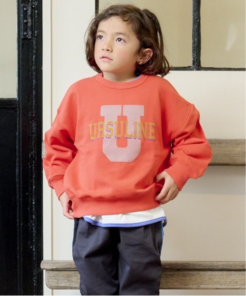 Life Support Products（ライフサポートプロダクツ）の「カレッジスウェット（80～150cm）（スウェット・キッズ・オフホワイト/オレンジ/エメラルド/グリーン/杢グレー/チャコール・100/110/120/130/90/95/140/150/80）」の13枚目の写真