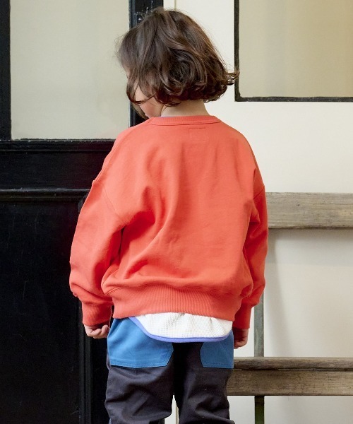 Life Support Products（ライフサポートプロダクツ）の「カレッジスウェット（80～150cm）（スウェット・キッズ・オフホワイト/オレンジ/エメラルド/グリーン/杢グレー/チャコール・100/110/120/130/90/95/140/150/80）」の14枚目の写真