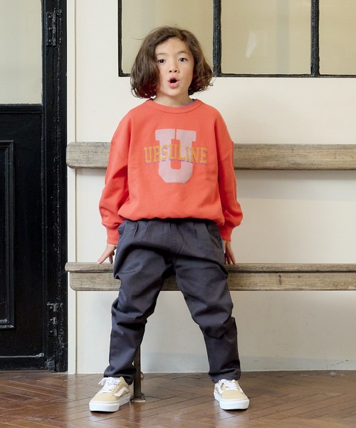 Life Support Products（ライフサポートプロダクツ）の「カレッジスウェット（80～150cm）（スウェット・キッズ・オフホワイト/オレンジ/エメラルド/グリーン/杢グレー/チャコール・100/110/120/130/90/95/140/150/80）」の15枚目の写真