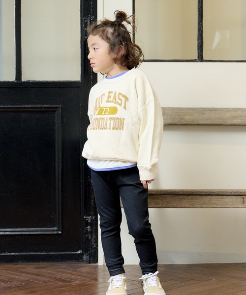 Life Support Products（ライフサポートプロダクツ）の「カレッジスウェット（80～150cm）（スウェット・キッズ・オフホワイト/オレンジ/エメラルド/グリーン/杢グレー/チャコール・100/110/120/130/90/95/140/150/80）」の20枚目の写真