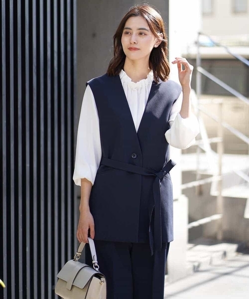 UNITED ARROWS ネイビー ベスト UNITED ARROWS ベスト ジレ ダブル