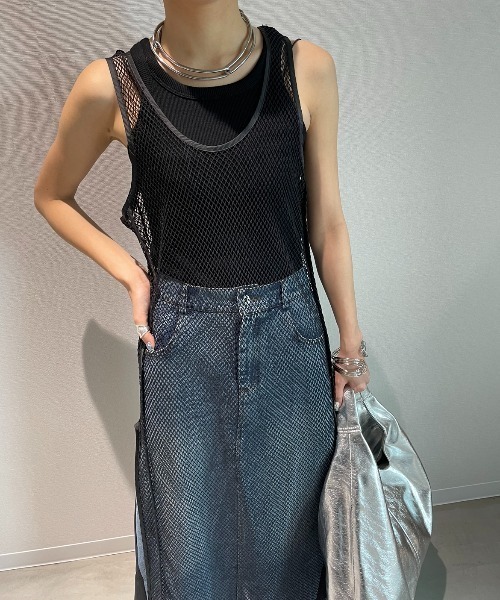 AIC.（エーアイシー）の「サイドスリットメッシュロング
