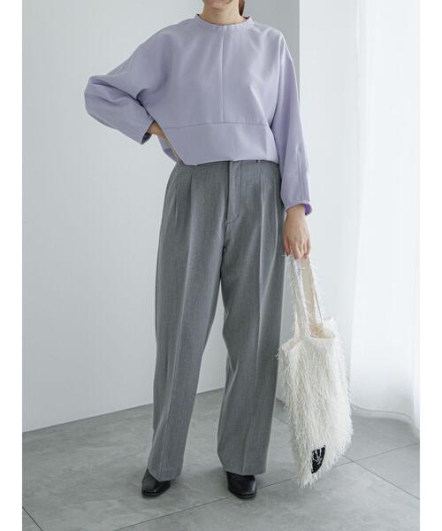 Te chichi（テチチ）の「ストレッチツイルタックワイドパンツ（その他パンツ・レディース・グレー/モカ/オフホワイト・S/M）」の14枚目の写真