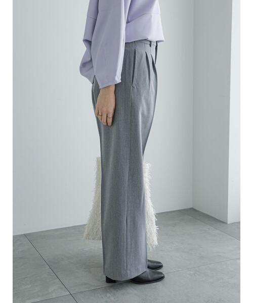 Te chichi（テチチ）の「ストレッチツイルタックワイドパンツ（その他パンツ・レディース・グレー/モカ/オフホワイト・S/M）」の16枚目の写真