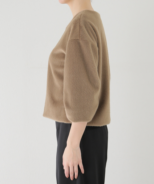 Plage 23051922813040 SOFT FURLY ブラウス 定価28600円 エコファー 23AW ブラウン プラージュ 4-0927T 246943 Plage - Plage 23051922813040 SOFT FURLY ブラウス 定価28600円